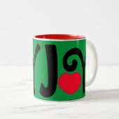Joy Heart Liebe Zweifarbige Tasse (VorderseiteRechts)