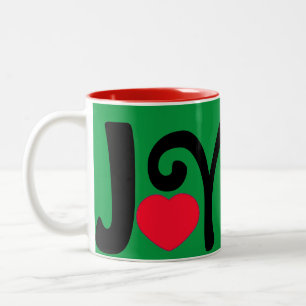 Joy Heart Liebe Zweifarbige Tasse