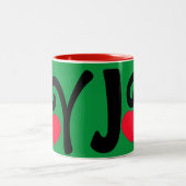Joy Heart Liebe Zweifarbige Tasse (Mittel)