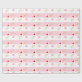 Joy Heart Pattern Geschenkpapier (Flach)