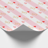 Joy Heart Pattern Geschenkpapier (Ecke)