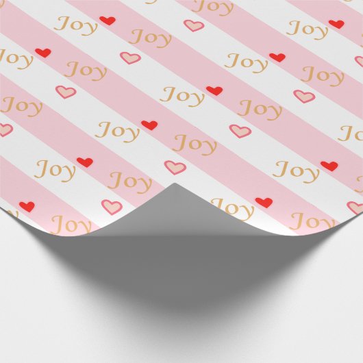 Joy Heart Pattern Geschenkpapier (Ecke)