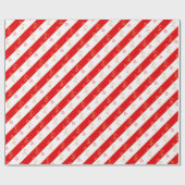 Joy Heart Pattern on Striped Red and White Geschenkpapier (Flach)