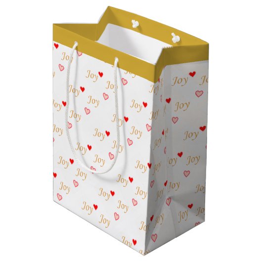 Joy Hearts Mittlere Geschenktüte (Rückseite Schrägansicht)