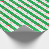 Joy Hearts on Striped Geschenkpapier (Ecke)