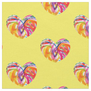 Joy Hearts Rainbow Material Stoff