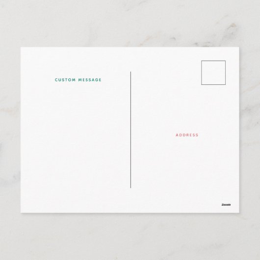 Joy Holiday Berries Custom Foto Postkarte (Rückseite)