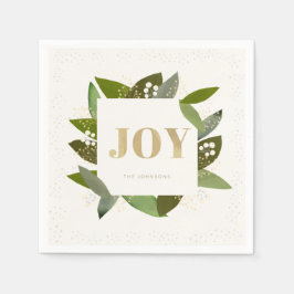 JOY Holiday Foliages Elfenbeinweißbuch Napkins Serviette