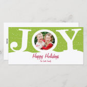 Joy Holiday Foto Card Feiertagskarte (Vorne/Hinten)