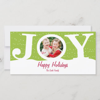 Joy Holiday Foto Card Feiertagskarte