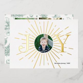 Joy Holiday Foto Card, Joyful, Child, Religious Folien Feiertagskarte