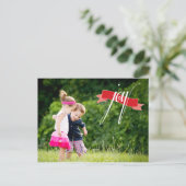 Joy | Holiday Foto Postkarte (Stehend Vorderseite)