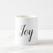 Joy Holiday Minimal White Elegante Text Kaffeetasse (Mittel)
