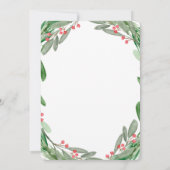 Joy Holiday Mistletoe Babydusche Einladung (Rückseite)