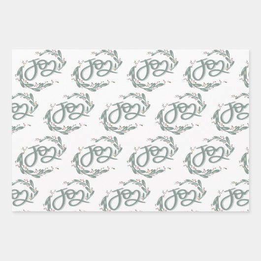 Joy Holiday Paper Geschenkpapier Set (Vorderseite)