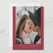 JOY Holiday Poinsettia Winter Red Floral Wedding Einladung (Rückseite)