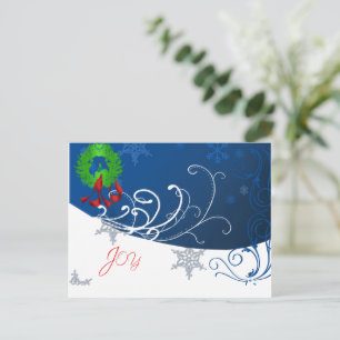 Joy Holiday Post Card Feiertagspostkarte