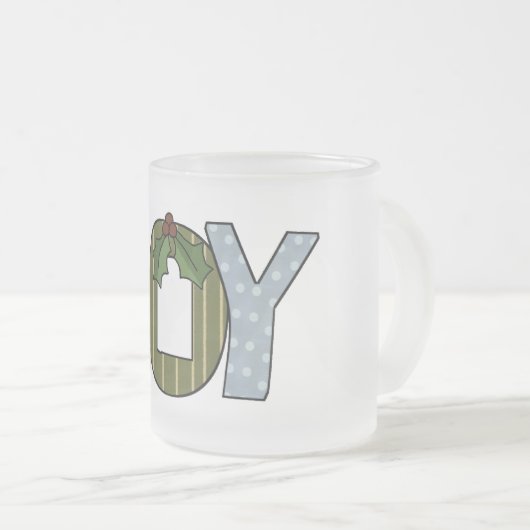 JOY Holiday Tshirts und Geschenke Mattglastasse (VorderseiteRechts)