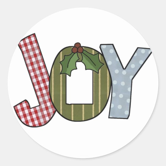 JOY Holiday Tshirts und Geschenke Runder Aufkleber (Vorderseite)