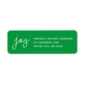 Joy Holiday Whimsical Script Green Custom (Vorne)