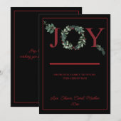 Joy Holidays Grußkarte Feiertagskarte (Vorne/Hinten)