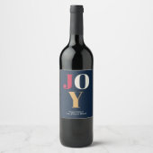 JOY Holidays Personalisiert Wine Labels Weinetikett (Vorderseite)