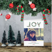 "Joy" Holly Branches Foto Weihnachten