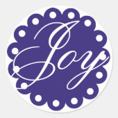 Joy Homemade Weihnachts-Party Urlaub Runder Aufkleber (Vorderseite)