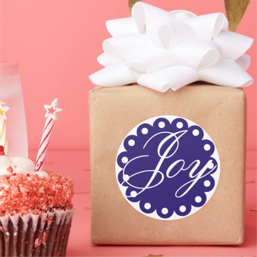 Joy Homemade Weihnachts-Party Urlaub Runder Aufkleber (Party)