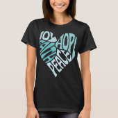 Joy Hope Faith Peace Heart Typografy Art T-Shirt (Vorderseite)
