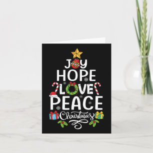 Joy Hope Liebe Friede Weihnachtsbaum Familie Weihn Karte