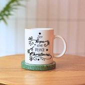 Joy Hope Liebe Peace Christmas Print Modern White Kaffeetasse