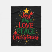 Joy Hope Love Peace Christmas Merry Xmas Family Ma Fleecedecke (Vorderseite)