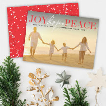 Joy Hope Peace Classic Typografy Modern Foto