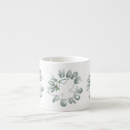 Joy Hope Peace Dove Holiday Espresso Tasse