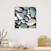 Joy Hope Peace Faith Liebe Christliche Werte Kiese Poster (Küche)