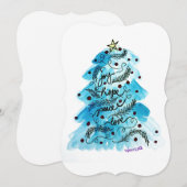 Joy Hope Peace Liebe Tree Feiertagskarte (Vorne/Hinten)