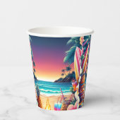 Joy hula Luau Surf aloha hawaiian 1. Pappbecher (Rückseite)