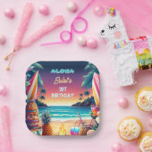 Joy hula Luau Surf aloha hawaiian 1. Pappteller (Party)