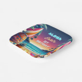 Joy hula Luau Surf aloha hawaiian 1. Pappteller (Gewinkelt)