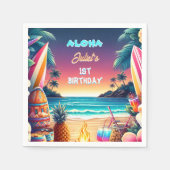 Joy hula Luau Surf aloha hawaiian 1. Serviette (Vorderseite)