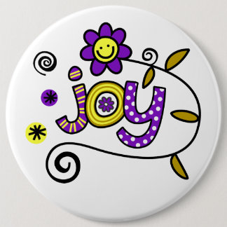 Joy I Doodles I Colossal 6x6 Schaltfläche Button