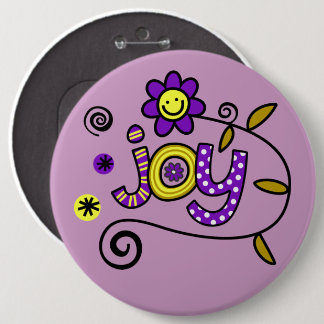 Joy I Doodles I Lila I 6x6 Schaltfläche Button
