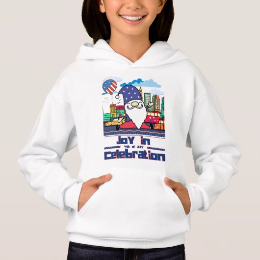 Joy in 4th of July Celebration Hoodie (Vorderseite)