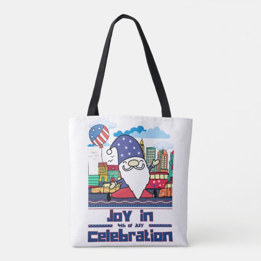 Joy in 4th of July Celebration Tasche (Rückseite)