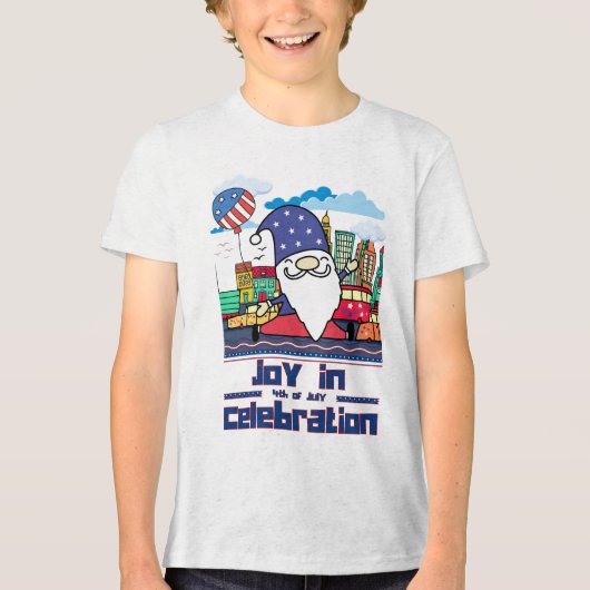 Joy in 4th of July Celebration Tri-Blend Shirt (Vorderseite)