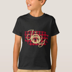 JOY in a Manger Weihnachten Krippe Jesus Birth Buf T-Shirt