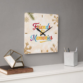 "Joy In Connection" Quadratische Wanduhr