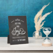 Joy in diesem Zuhause-Chalkboard Fotoplatte (Seite)