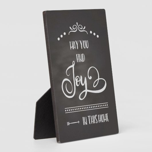 Joy in diesem Zuhause-Chalkboard Fotoplatte (Seite)